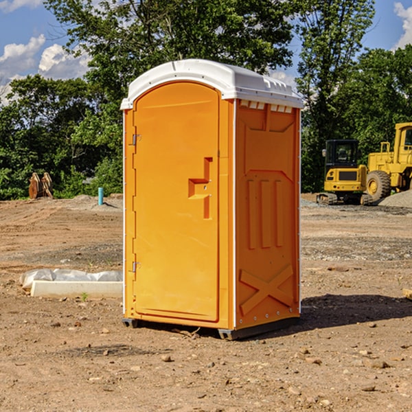 how often are the portable toilets cleaned and serviced during a rental period in Langley OK